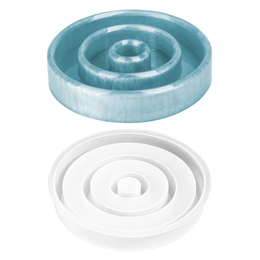 Silikonform Kerzenhalter Stabkerze, Größe Objekt: 2,4cm hoch, Ø 13,9cm