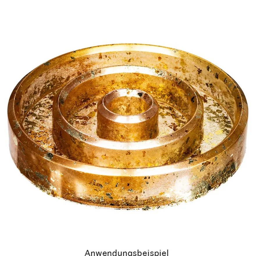 Silikonform Kerzenhalter Stabkerze, Größe Objekt: 2,4cm hoch, Ø 13,9cm