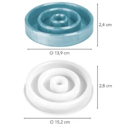 Silikonform Kerzenhalter Stabkerze, Größe Objekt: 2,4cm hoch, Ø 13,9cm
