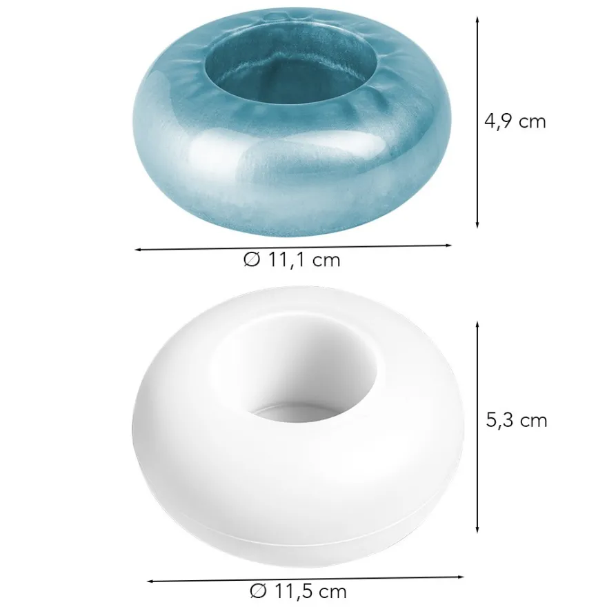 Silikonform Kerzenhalter Teelicht, Größe Objekt: 4,9cm hoch, Ø 11,1cm