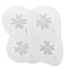 Silikonform Kleeblätter, 7,4cm x 0,9cm x 6,4cm, 4 Kleeblätter