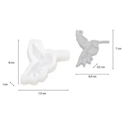 Silikonform, Kolibri, 7,9cm x 1cm x 8cm