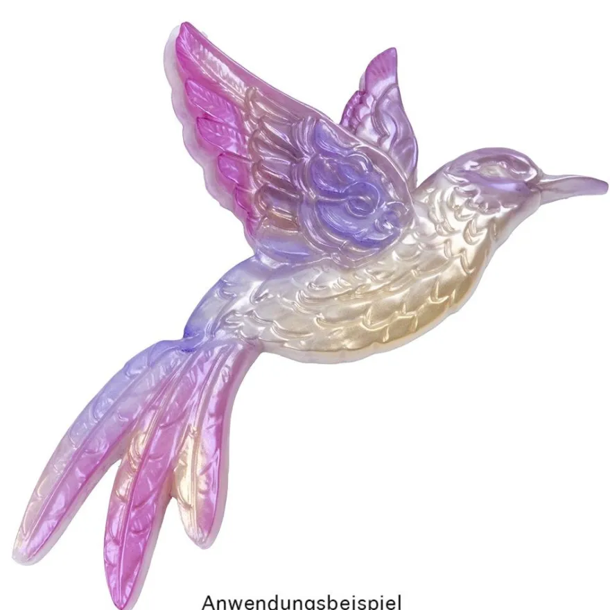 Silikonform, Kolibri 2, 23cm x 14,9cm x 1,6cm, transluzent, lebensmittelecht