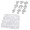 Silikonform, Pilze, 11,3cm x 0,4cm x 13,6cm, 9 Designs, lebensmittelecht