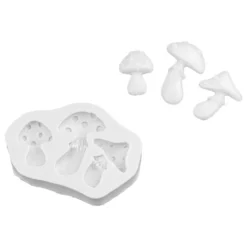 Silikonform, Pilze 2, 7,7cm x 5,5cm x 1cm, transluzent