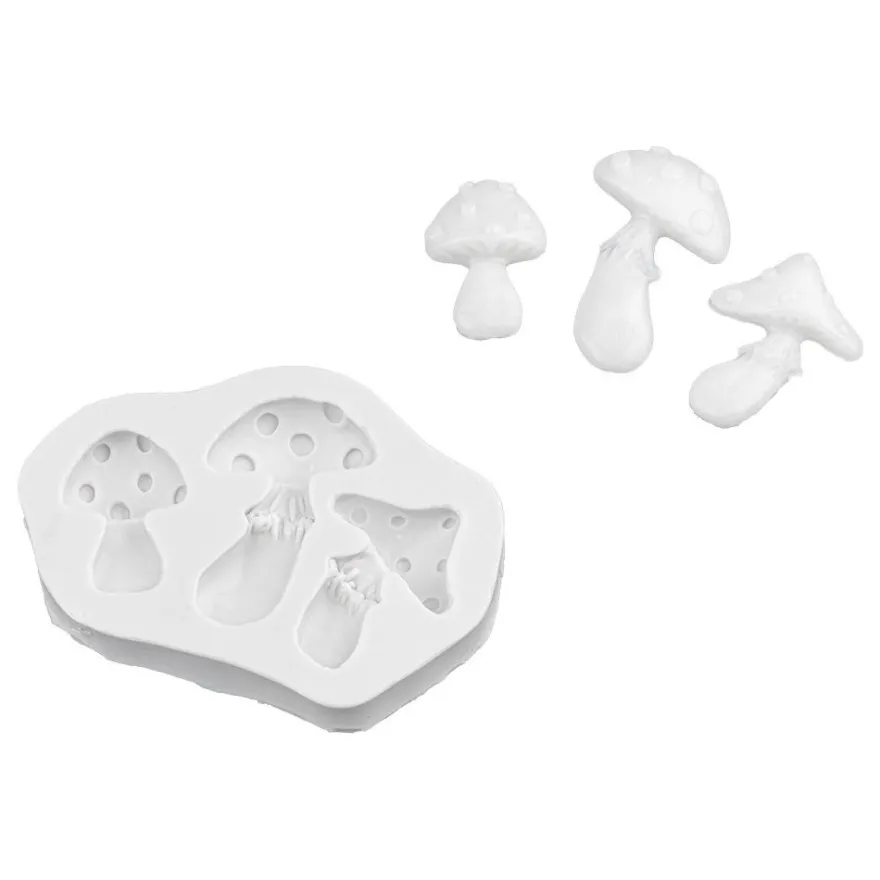 Silikonform, Pilze 2, 7,7cm x 5,5cm x 1cm, transluzent