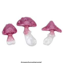 Silikonform, Pilze 2, 7,7cm x 5,5cm x 1cm, transluzent