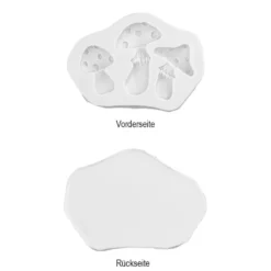 Silikonform, Pilze 2, 7,7cm x 5,5cm x 1cm, transluzent