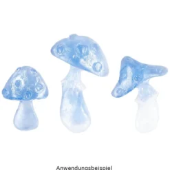 Silikonform, Pilze 2, 7,7cm x 5,5cm x 1cm, transluzent