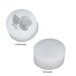 Silikonform Rosen, Größe fertiges Objekt: 7,8cm x 6,4cm x 2,8cm
