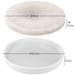 Silikonform, runde Scheibe/Tischplatte, Ø42,5cm, 5,5cm hoch, transluzent, lebensmittelecht