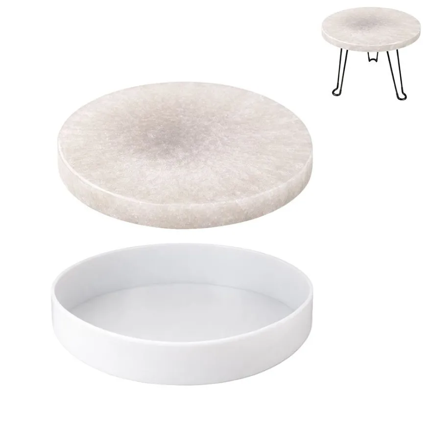 Silikonform, runde Scheibe/Tischplatte, Ø36cm, 5,8cm hoch, transluzent, lebensmittelecht