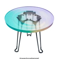 Silikonform, runde Scheibe/Tischplatte, Ø36cm, 5,8cm hoch, transluzent, lebensmittelecht
