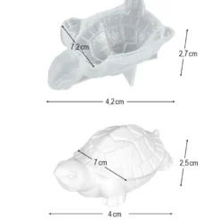 Silikonform, Schildkröte 2, 7,2cm x 4,2cm x 2,7cm, transluzent, lebensmittelecht