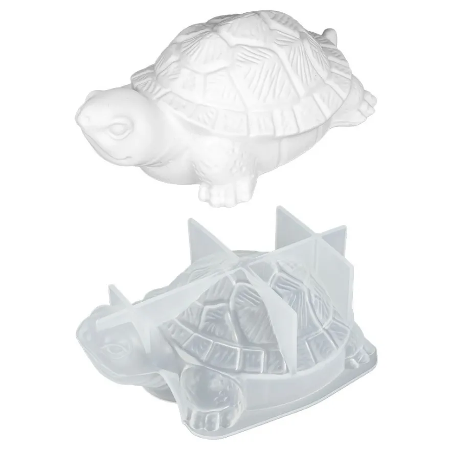 Silikonform, Schildkröte 3, 14,4cm x 9,3cm x 5,3cm, transluzent, lebensmittelecht