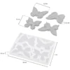Silikonform, Schmetterlinge 1, 8,8cm x 0,5cm x 7cm, 4 Designs, lebensmittelecht