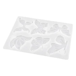 Silikonform, Schmetterlinge 2, 17,9cm x 0,5cm x 13,9cm, 6 Designs, lebensmittelecht