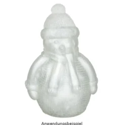 Silikonform Schneemann, Größe Figur: 9,6cm x 6,4cm x 5,2cm