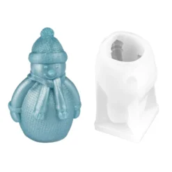 Silikonform Schneemann, Größe Figur: 9,6cm x 6,4cm x 5,2cm