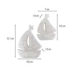 Silikonform, Segelboote, 14,3cm x 13,4cm x 2cm, transluzent