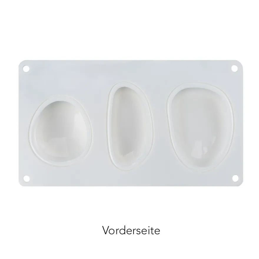 Silikonform Steine 2, für 3 Steine in verschiedenen Größen, lebensmittelecht
