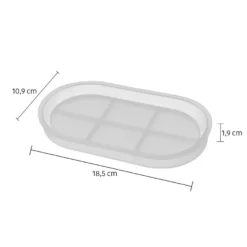 Silikonform Tablett 2, Größe 17,4cm x 9,6cm x 1,7cm