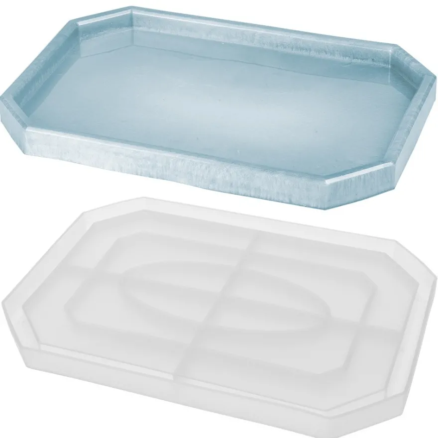 Silikonform Tablett 1, Größe Tablett: 24,7cm x 17,1cm x 1,6cm