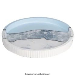 Silikonform, Tablett mit Rillen, Ø22,5cm, 2,6cm hoch, transluzent, lebensmittelecht