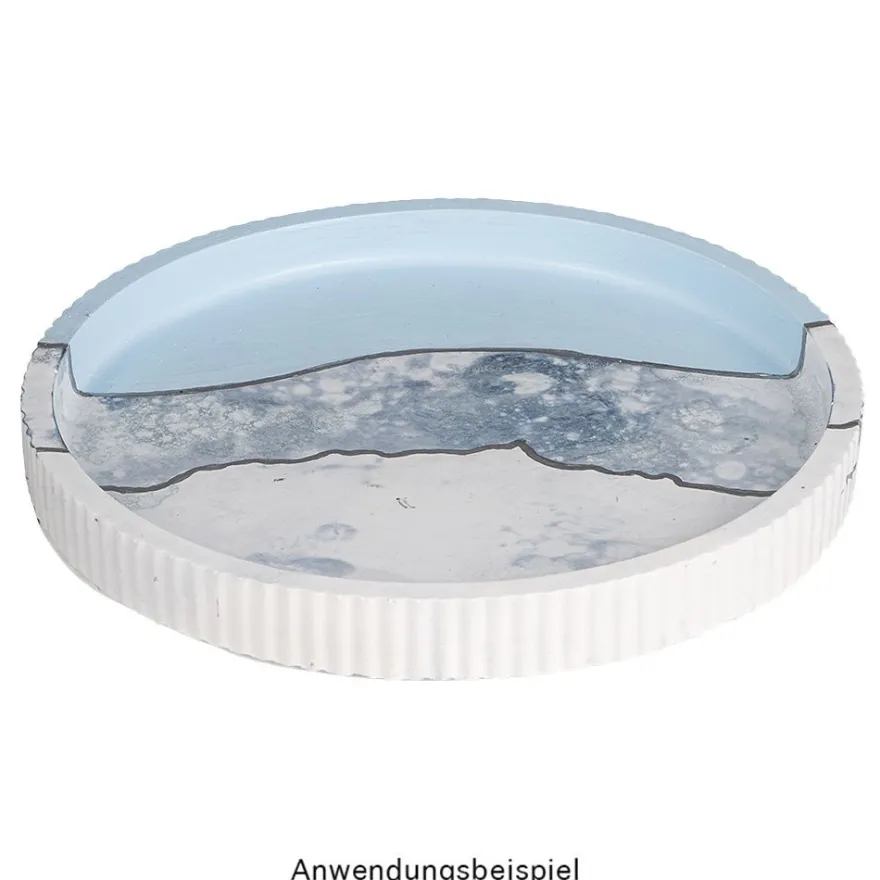 Silikonform, Tablett mit Rillen, Ø22,5cm, 2,6cm hoch, transluzent, lebensmittelecht