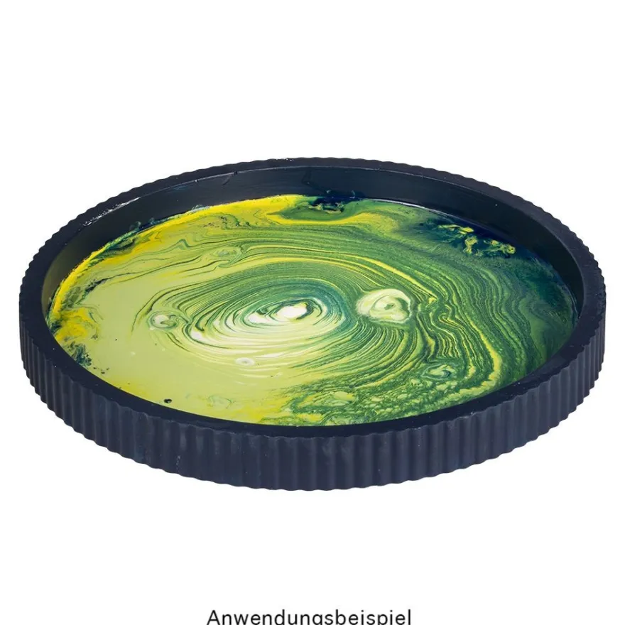Silikonform, Tablett mit Rillen, Ø22,5cm, 2,6cm hoch, transluzent, lebensmittelecht