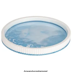 Silikonform, Tablett mit Rillen, Ø22,5cm, 2,6cm hoch, transluzent, lebensmittelecht