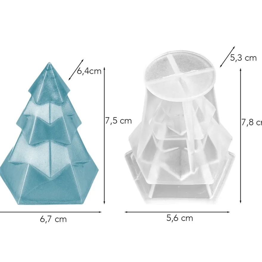 Silikonform Tannenbaum 1, Größe Figur: 7,5cm x 5,3cm x 5,6cm