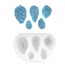 Silikonform, Tannenzapfen, 10,4cm x 7cm x 1,6cm, lebensmittelecht