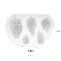Silikonform, Tannenzapfen, 10,4cm x 7cm x 1,6cm, lebensmittelecht