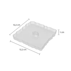 Silikonform Untersetzer 2, Größe 11,8cm x 11,8cm x 1cm