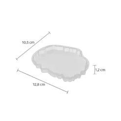 Silikonform Untersetzer 3, Größe 12cm x 9,7cm x 1cm