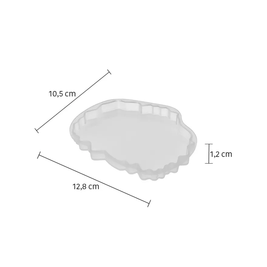 Silikonform Untersetzer 3, Größe 12cm x 9,7cm x 1cm