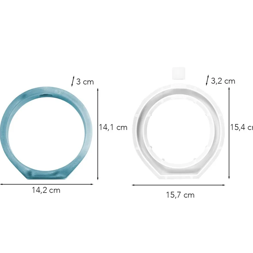 Silikonform Vase Ringform, Größe Objekt: 14,2cm x 14,1cm x 3cm