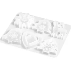 Silikonform Weihnachtliche Formen 2, 6 verschiedene Formen