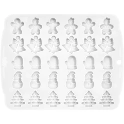 Silikonform Weihnachtliche Formen 1, 6 verschiedene Designs, 30 Formen