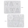 Silikonform, Weihnachtliche Formen 2, 16,1cm x 1cm x 12,6cm, 6 Designs, lebensmittelecht