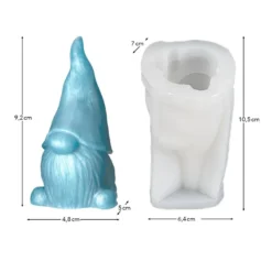 Silikonform Wichtel 3, Größe fertiges Objekt: 4,8cm x 5cm x 9,2cm