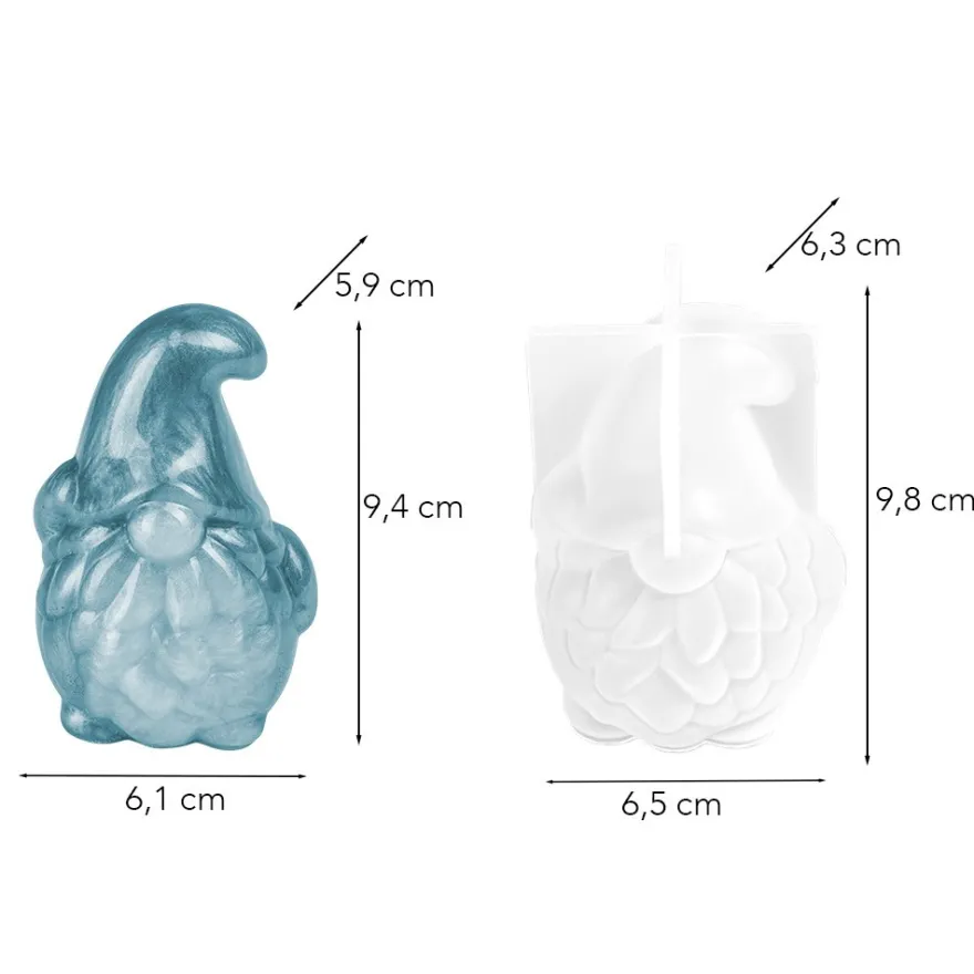 Silikonform Wichtel 2, Größe Figur: 9,4cm x 6,1cm x 6,3cm