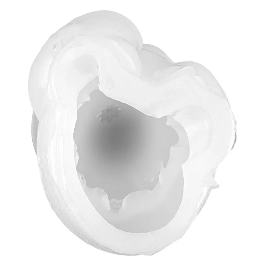 Silikonform Wichtel mit Ei, 8,5cm x 5,5cm x 5,6cm