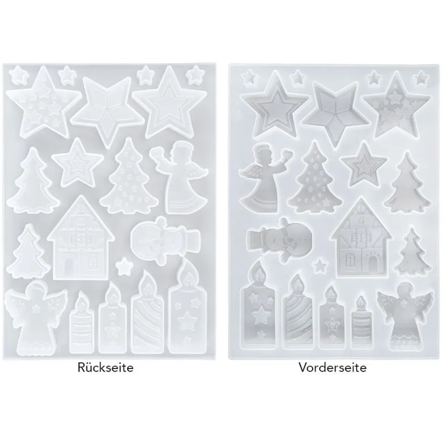 Silikonform Winter/Weihnachten, DIN A4, verschiedene Designs, lebensmittelecht