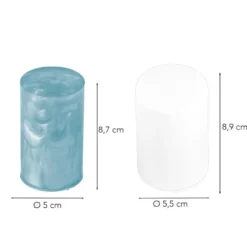Silikonform Zylinder, Größe Objekt: 8,7cm hoch, Ø5cm