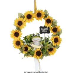 Sonnenblumen-Girlande, 2,20m lang, Sonnenblumenblüten: Ø8cm