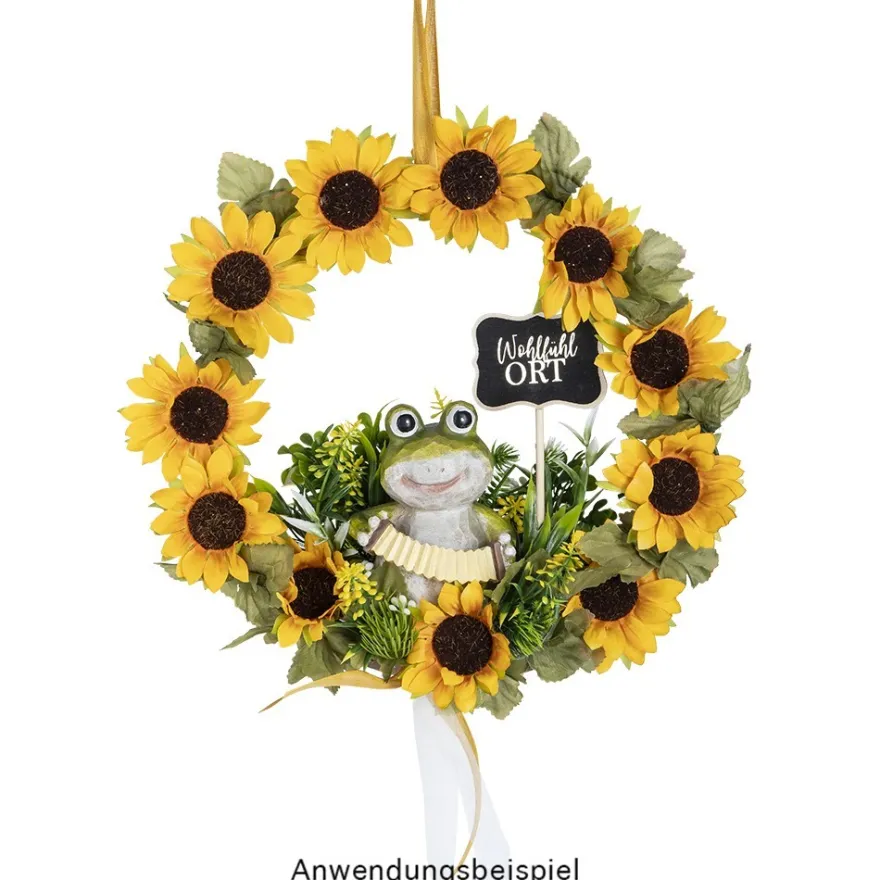 Sonnenblumen-Girlande, 2,20m lang, Sonnenblumenblüten: Ø8cm
