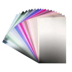 Spiegelkarton, selbstklebend, DIN A4, 200g/m², 20 Farben, 20 Bogen