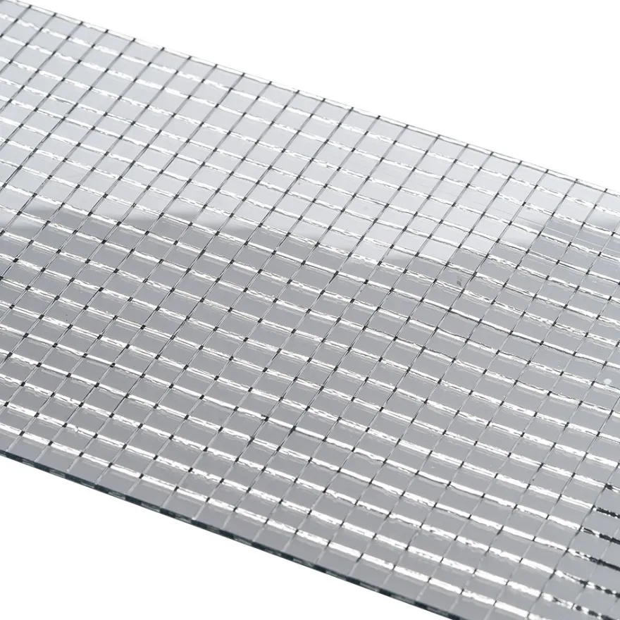 Spiegel-Mosaik-Sticker, 9,7cm x 29,6cm, selbstklebend, silber